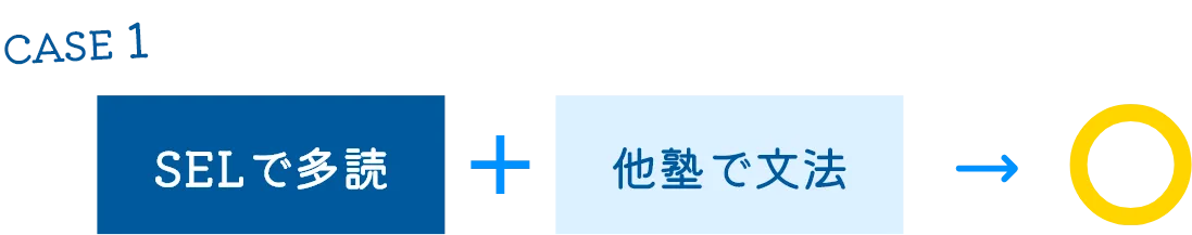 SELで多読＋他塾で文法→〇